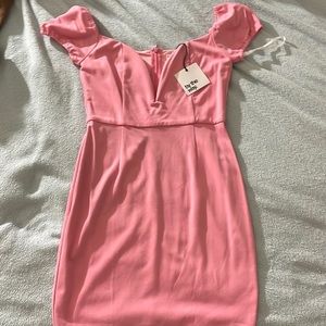 New with tags. By the way x REVOLVE pink mini dress. Size S